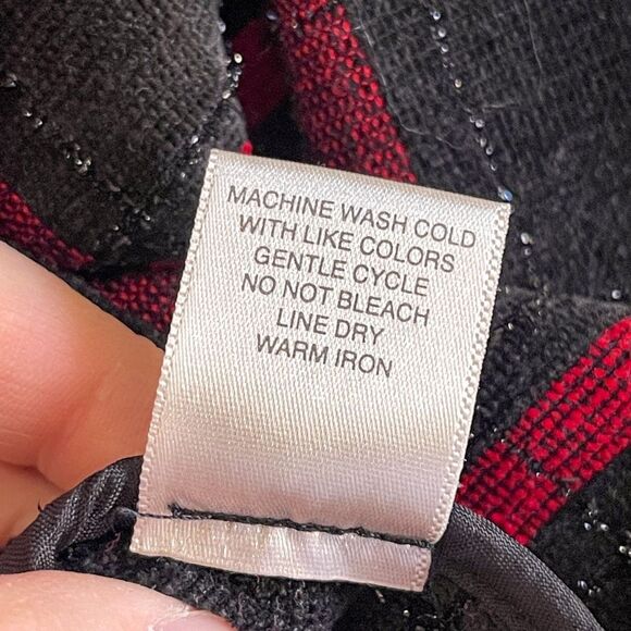 C&B Christmas Plaid Black & Red Blazer Jacket Size L - Picture 4 of 7